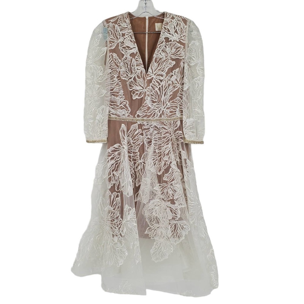 Bronx And Banco Bohemian Gown in Ivory White Size Large NEW WITHOUT TAGS